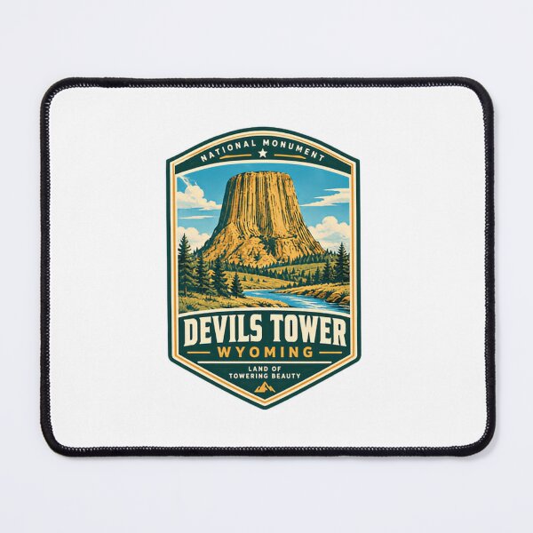 Item preview, National Monument Devils Tower Wyoming Land Of Towering Beauty United States National Park Travel Souvenir designed and sold by Simsimah26Parks.