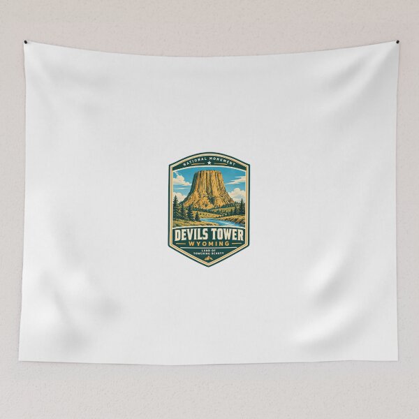 Item preview, National Monument Devils Tower Wyoming Land Of Towering Beauty United States National Park Travel Souvenir designed and sold by Simsimah26Parks.