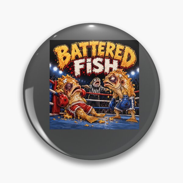 Item preview, Battered Fish – Funny Boxing Fish Pun designed and sold by Hornace88studio.