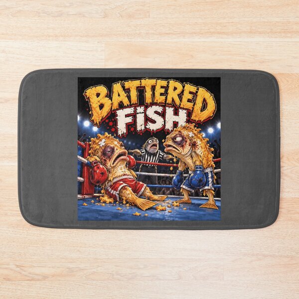Item preview, Battered Fish – Funny Boxing Fish Pun designed and sold by Hornace88studio.