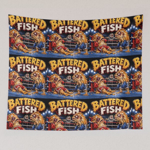 Item preview, Battered Fish – Funny Boxing Fish Pun designed and sold by Hornace88studio.