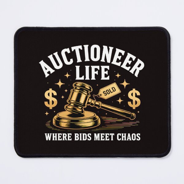 Item preview, Auctioneer Life Where Bids Meet Chaos designed and sold by Ahkamnash.