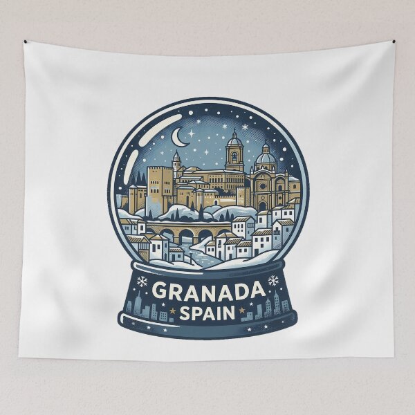 Item preview, Vintage Granada Snow Globe Travel Badge designed and sold by k3rstman1.