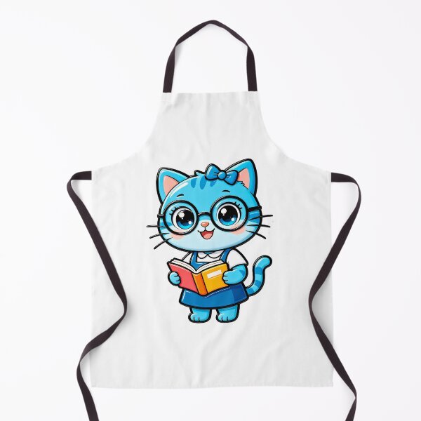 Item preview, Smart Blue Bookworm Cat designed and sold by Raloel Art.