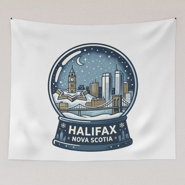 Item preview, Vintage Halifax Snow Globe Travel Badge designed and sold by k3rstman1.