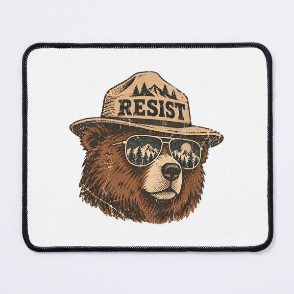 Item preview, Resist Bear Ranger Hat Environmental Activist Conservationist designed and sold by JonesFlora2025.