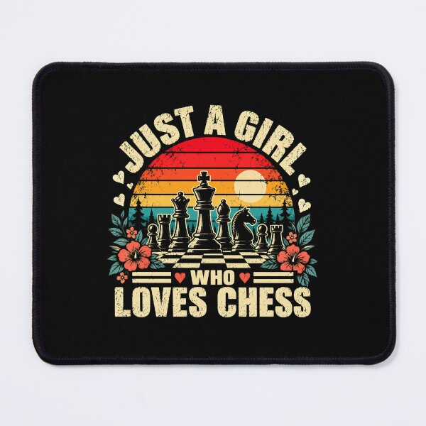 Item preview, Just A Girl Who Loves Chess Female Player Board Game designed and sold by SkeletonsDanger.
