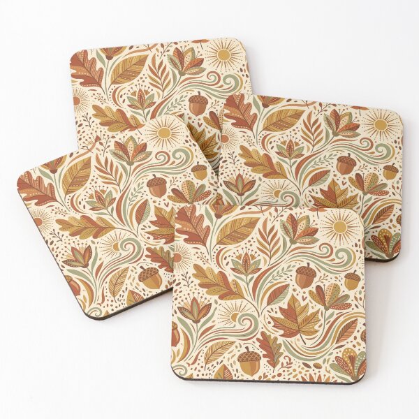 Item preview, Vintage Autumn Pattern Leaves Acorns designed and sold by JonelleTshirts.
