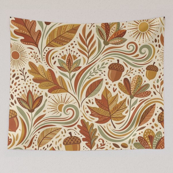 Item preview, Vintage Autumn Pattern Leaves Acorns designed and sold by JonelleTshirts.