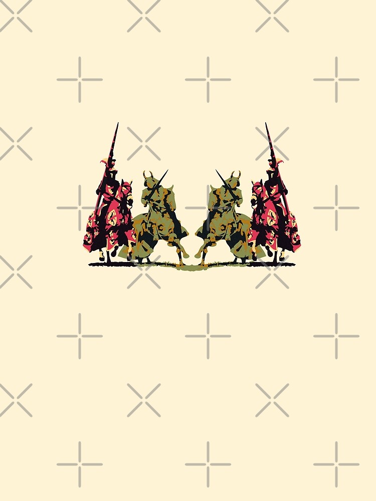 four noble knights on horseback with lance and sword by cglightNing