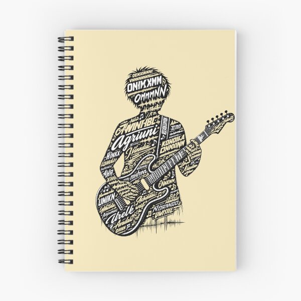 Item preview, Fingerprint Acoustic Guitar Player Line Art designed and sold by eirlyscoleman.