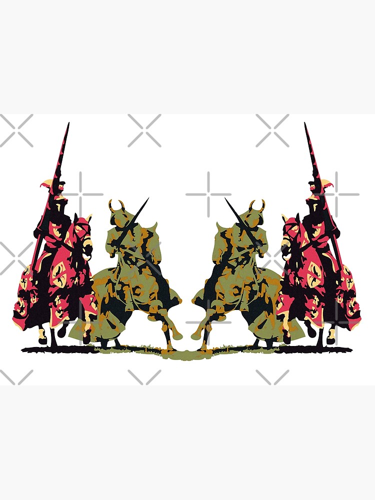four noble knights on horseback with lance and sword by cglightNing