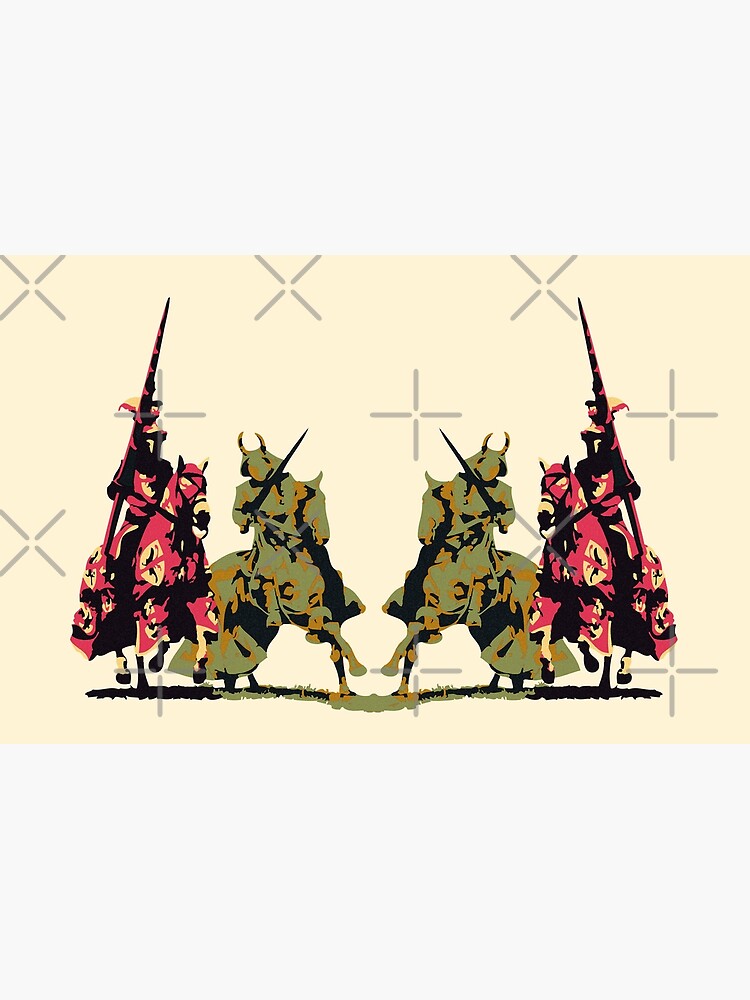 four noble knights on horseback with lance and sword by cglightNing