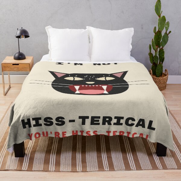 Artikelvorschau, Hiss-terical Funny Hissing Black Cat entworfen und verkauft von somebasic.