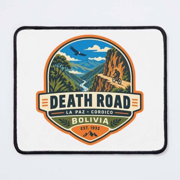 Item preview, Death Road La Paz Coroico Bolivia Est. 1932 Mountain Biking Adventure designed and sold by NightGlyph.