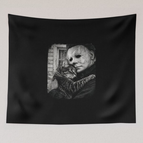 Item preview, Michael-Myers Hugging Cat Horror Funny Halloween 2026 designed and sold by PrestonoPrescot.