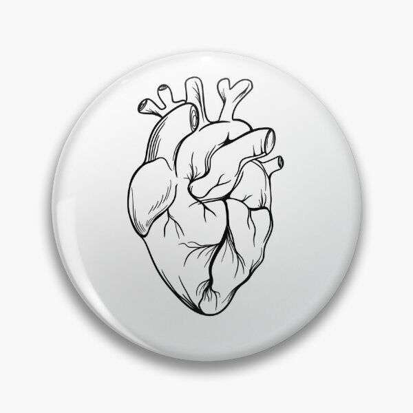 Item preview, Anatomical Heart Line Art – Vintage Human Heart Medical Anatomy Minimalist Design designed and sold by AandBCollective.