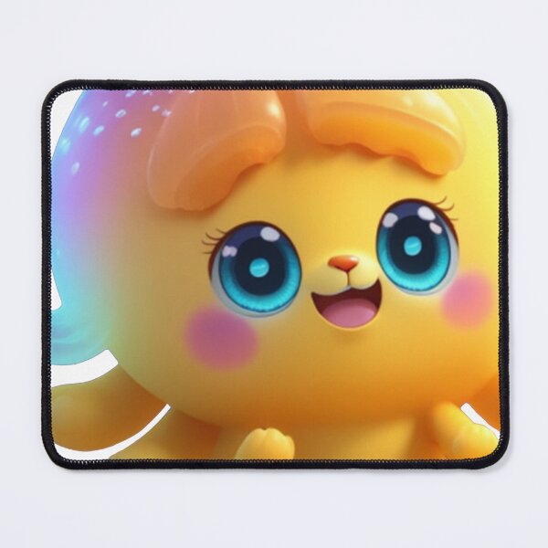 Item preview, Yellow Fantasy Creature with Big Blue Eyes designed and sold by radhakidesign.