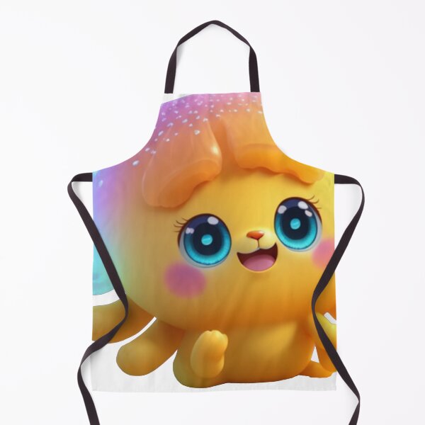 Item preview, Yellow Fantasy Creature with Big Blue Eyes designed and sold by radhakidesign.