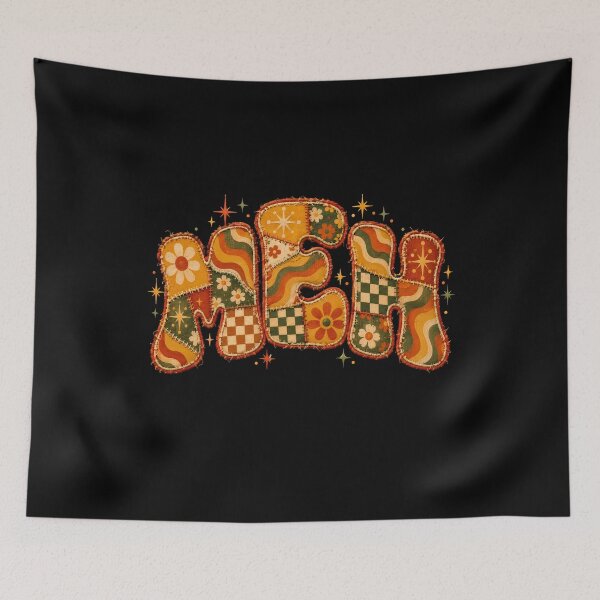Item preview, Meh Faux Patchwork Retro 70s Sarcastic Groovy designed and sold by danielliamgill.
