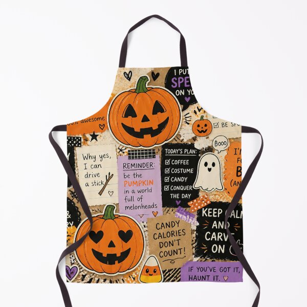 Aperçu de l'œuvre Collage ludique et coloré avec des citations et des proverbes d'Halloween créée et vendue par 4Seasons.