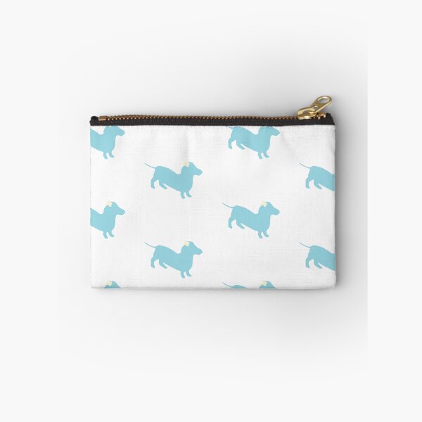 Item preview, Delightful Dachshunds in turquoise designed and sold by Quiet Waters Design.