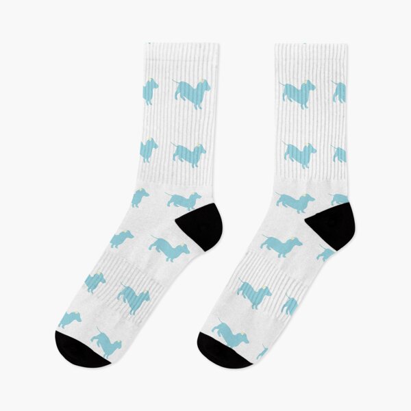 Item preview, Delightful Dachshunds in turquoise designed and sold by Quiet Waters Design.