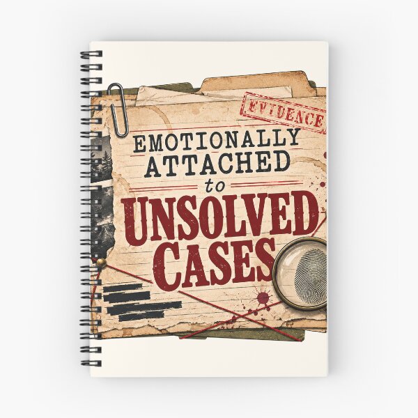 Item preview, Emotionally Attached to Unsolved Cases - True Crime Design designed and sold by Shrouded Unraveled.