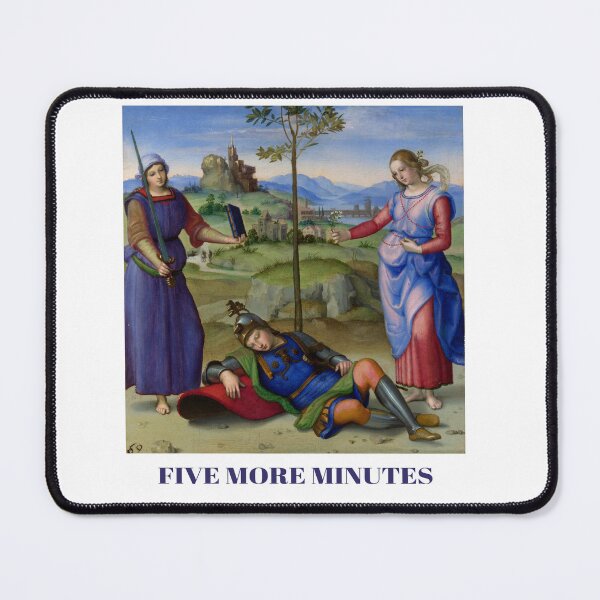 Item preview, Vision of a Knight - Five More Minutes Funny Art designed and sold by lijoy.
