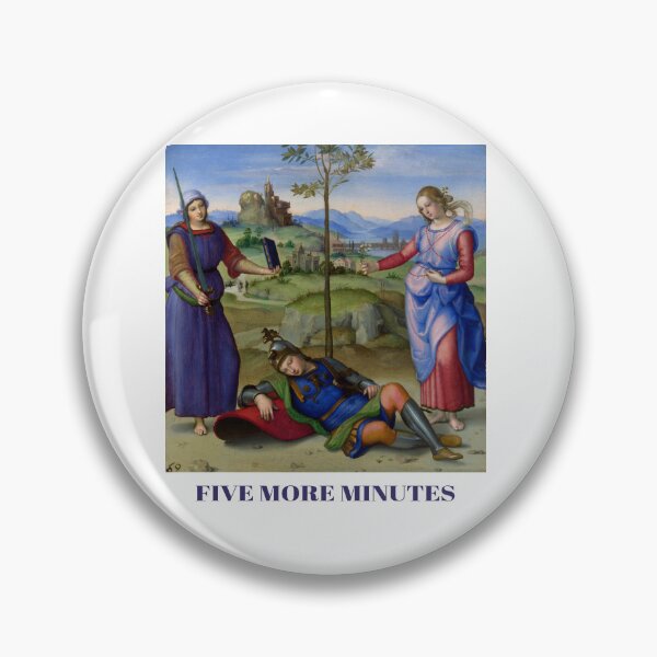 Item preview, Vision of a Knight - Five More Minutes Funny Art designed and sold by lijoy.