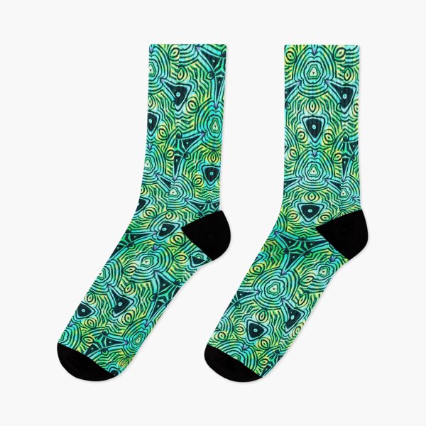 Item preview, Electric Coral Reef: Hand-drawn wave fields and light eyes designed and sold by ExiniaNullPunktNull.