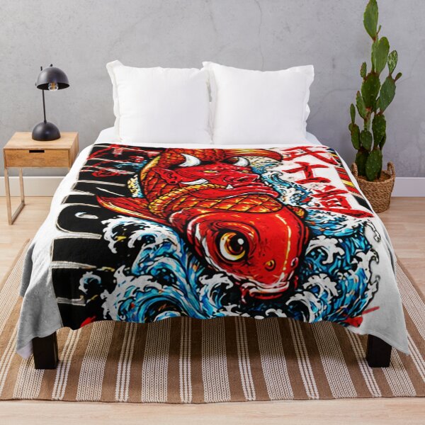 Item preview, Japanese Koi Fish & Red Oni Mask designed and sold by CecilRowell.