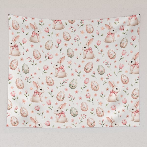 Item preview, Pastel Easter Bunnies and Floral Eggs – Elegant Spring Pattern designed and sold by HO•Designs.