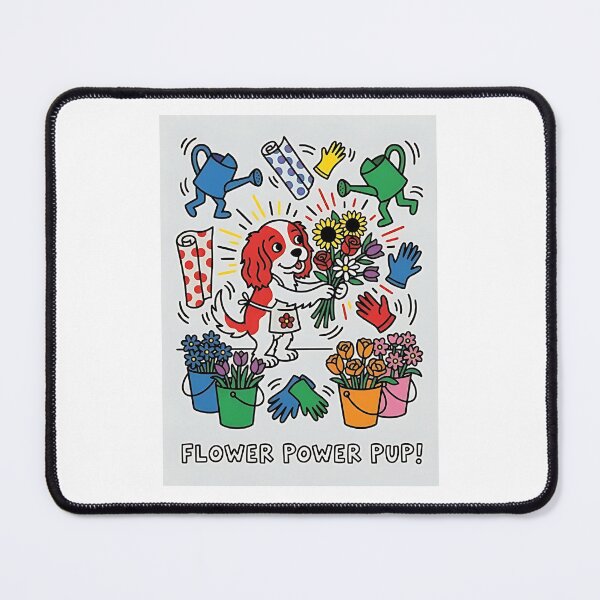 Item preview, Cavalier Spaniel Flower Shop designed and sold by PictoVibe.