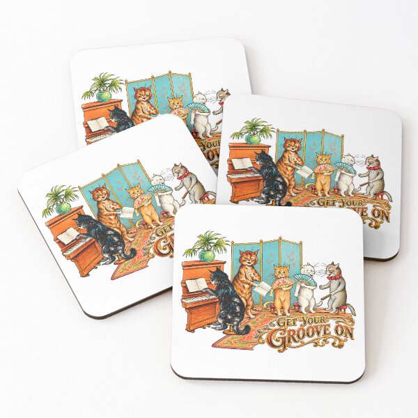 Item preview, Get Your Groove On Vintage Musical Cats designed and sold by possibilitees.
