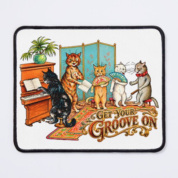 Item preview, Get Your Groove On Vintage Musical Cats designed and sold by possibilitees.