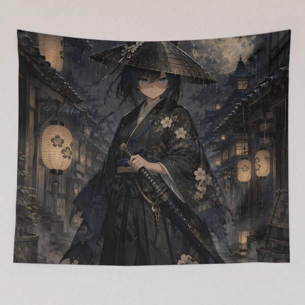 Item preview, Eishin Flash Uma Musume Rainy Moonlit Samurai Street designed and sold by mildaclairmo.