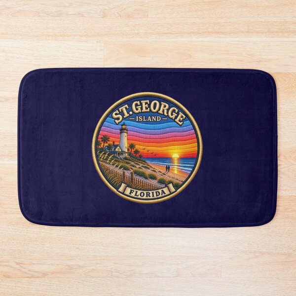 Item preview, St. George Island Florida Lighthouse Sunset Embroidered Patch designed and sold by Swanny's Custom T-shirt and Gift Designs.