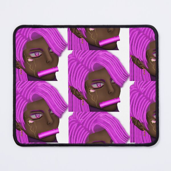 Item preview, Neon Pink Locs – Dark Fantasy Anime Guy Portrait designed and sold by kerissfantasyart .