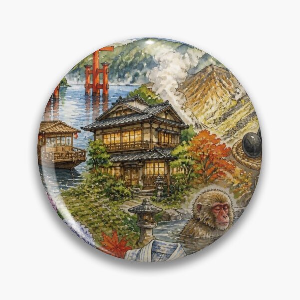 Item preview, Hakone Travel Memories | Japan Travel Collage | Japanese Design designed and sold by JapanMemoir.