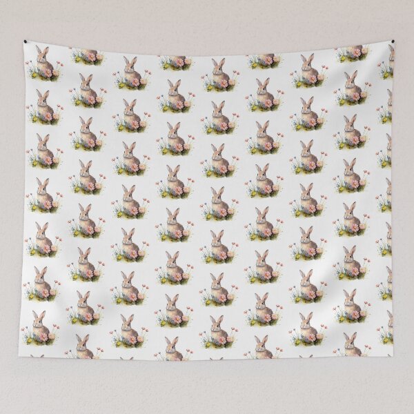 Item preview, Meadow Bunny | Beautiful Wildflower Nature Art designed and sold by Mandayartstudio.