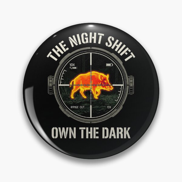 Item preview, The Night Shift Own The Dark | Thermal Scope Hog Hunting Design | Wild Boar Night Hunter Gift | Feral Hog Apparel designed and sold by Luminari Creations.