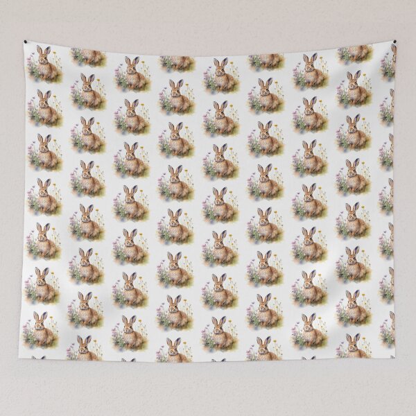 Item preview, Meadow Bunny | Beautiful Wildflower Nature Art designed and sold by Mandayartstudio.