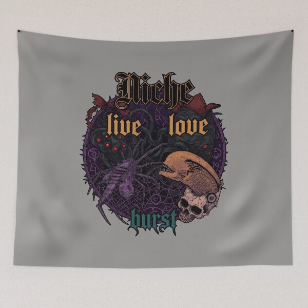 Item preview, Live Love Burst Alien Lifecycle Parody Tee-57 designed and sold by SelinaMikolow.