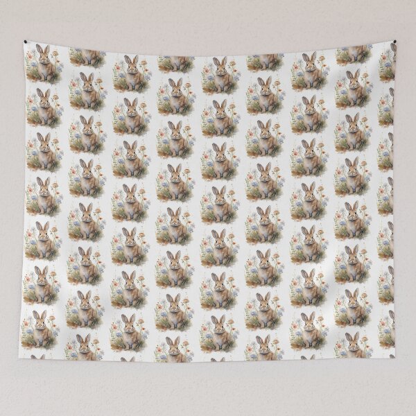 Item preview, Meadow Bunny | Beautiful Wildflower Nature Art designed and sold by Mandayartstudio.