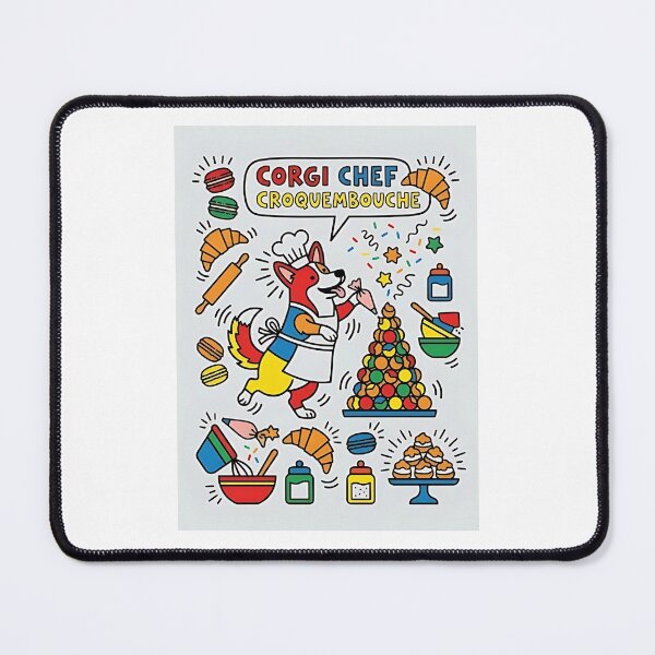 Item preview, Corgi French Pastry Chef designed and sold by PictoVibe.