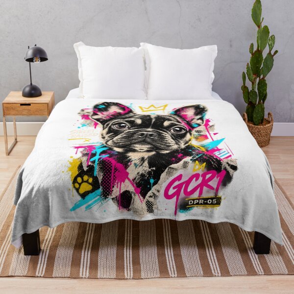 Item preview, GCR1 French Bulldog Puppy Street Art – Colorful Graffiti Dog Portrait designed and sold by GCR1.