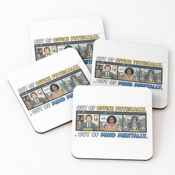Item preview, Out of Office Zoom Meeting Meme - Funny Remote Work Sticker designed and sold by keygon.