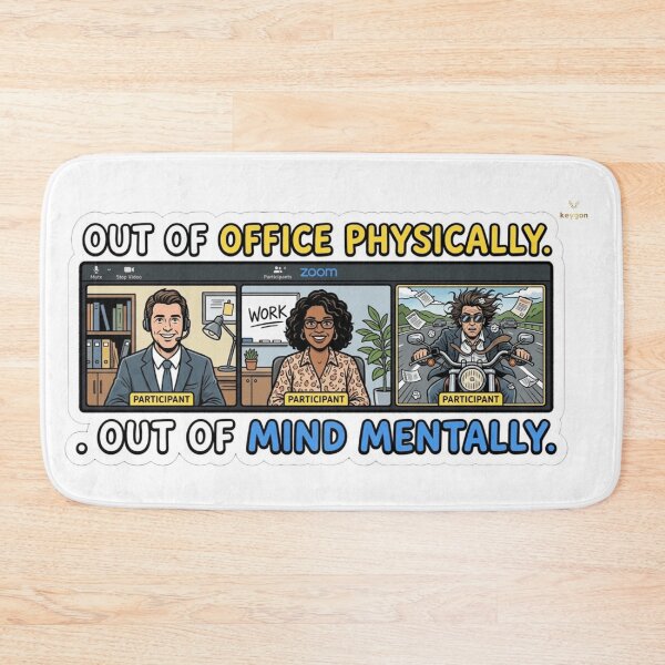 Item preview, Out of Office Zoom Meeting Meme - Funny Remote Work Sticker designed and sold by keygon.