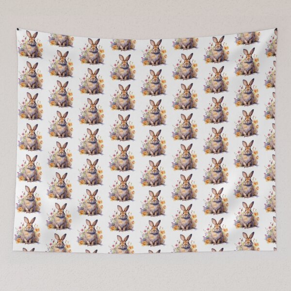 Item preview, Meadow Bunny | Beautiful Wildflower Nature Art designed and sold by Mandayartstudio.